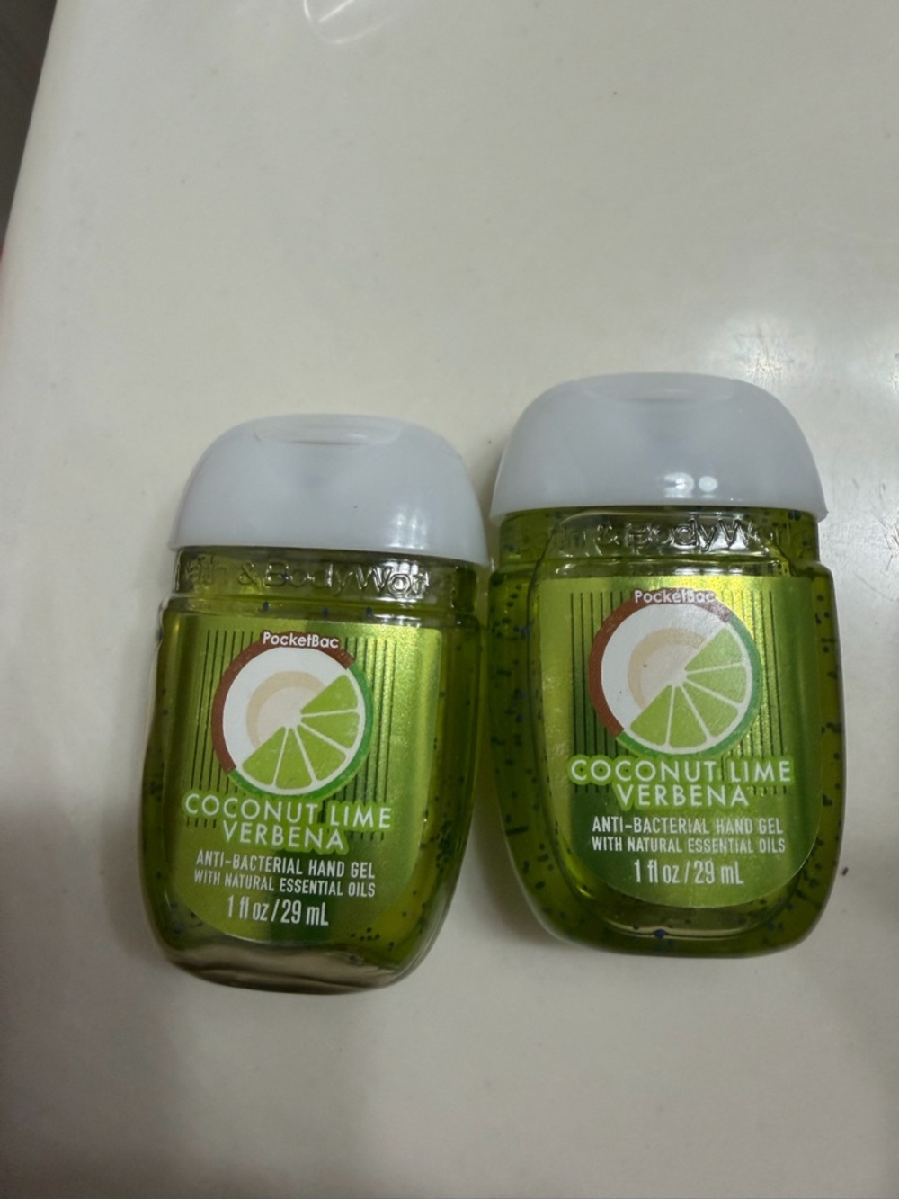 Bath & Body Works Coconut Lime Verbena PocketBac Hand Gel - Green & White